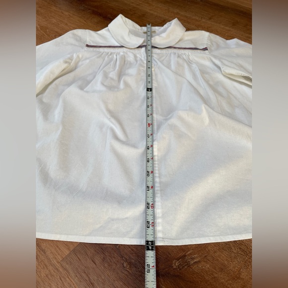 Bellerose Womens Peasant Blouse Size 1 Peter Pan‎ Collar Embroidered Retro Puff - Picture 9 of 9